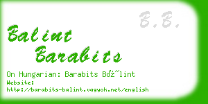 balint barabits business card